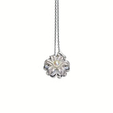 Chinese Intangible Heritage Silver Filigree Necklace with Pearl Flower Pendant - YHS-ICH