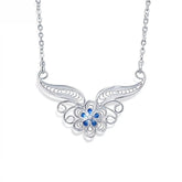 Chinese Intangible Cultural Heritage Silver Filigree Enamel Necklace - YHS-ICH