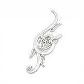 Chinese Silver Filigree Intangible Heritage Dragon Brooch Decorative Accessory - YHS-ICH