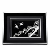 Chinese Intangible Cultural Heritage Silver Filigree Ornament, Pine & Crane Home Decor Artwork for Collection - YHS-ICH