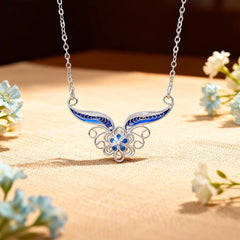 Chinese Intangible Cultural Heritage Silver Filigree Enamel Necklace - YHS-ICH